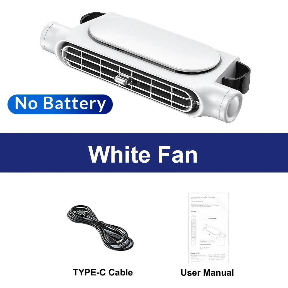 Ventilador de Refrigeración para Asiento de Coche, 3 Velocidades Ajustables, USB 5V, Ventilador de Aire para Reposacabezas de Coche, Ventilador para Asiento Delantero y Trasero, Accesorios para el Interior del Coche