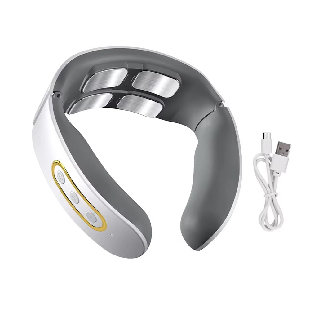 Masajeador eléctrico de pulso para cuello y hombros, 6 modos, 9 niveles, vértebra Cervical ajustable, relajación, alivio del dolor, amasadora
