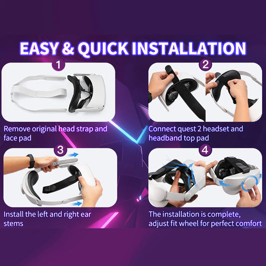 Correa de confort ajustable para Meta Quest 2 de Nexorretail, soporte ergonómico y cómodo para realidad virtual.