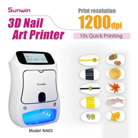 2026 Impresora de Arte para Uñas 3D con IA 1200DPI, Máquina Automática de Pintura y Secador UV WiFi Equipo Profesional de Salón