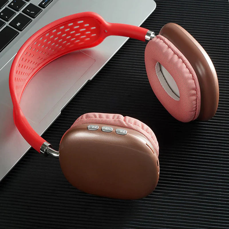 Auriculares inalámbricos Bluetooth P9 Nexorretail con micrófono, cancelación de ruido y sonido estéreo para deportes y juegos.