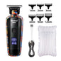 Cortadora de cabello profesional Kemei Grafiti de Nexorretail, máquina de afeitar USB con diseño colorido y ajustable.