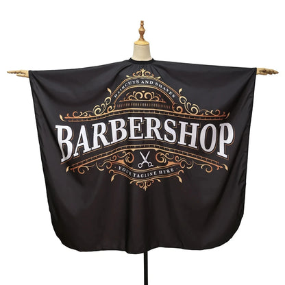 Peluquería negro corte de pelo de tela delantal de peluquería capa de corte de pelo vestido de peluquería abrigo accesorio de salón de barbería