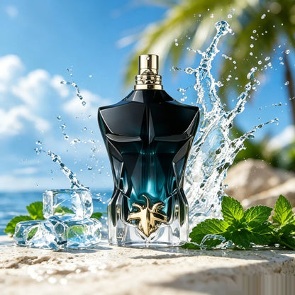 Perfume Jean Paul Gaultier Le Beau Le Parfum para hombre, frasco de 125 ml, con diseño elegante y moderno.