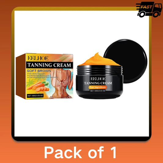 Crema autobronceadora Nexorretail para rostro y cuerpo, loción bronceadora con brillo natural y fácil de aplicar.