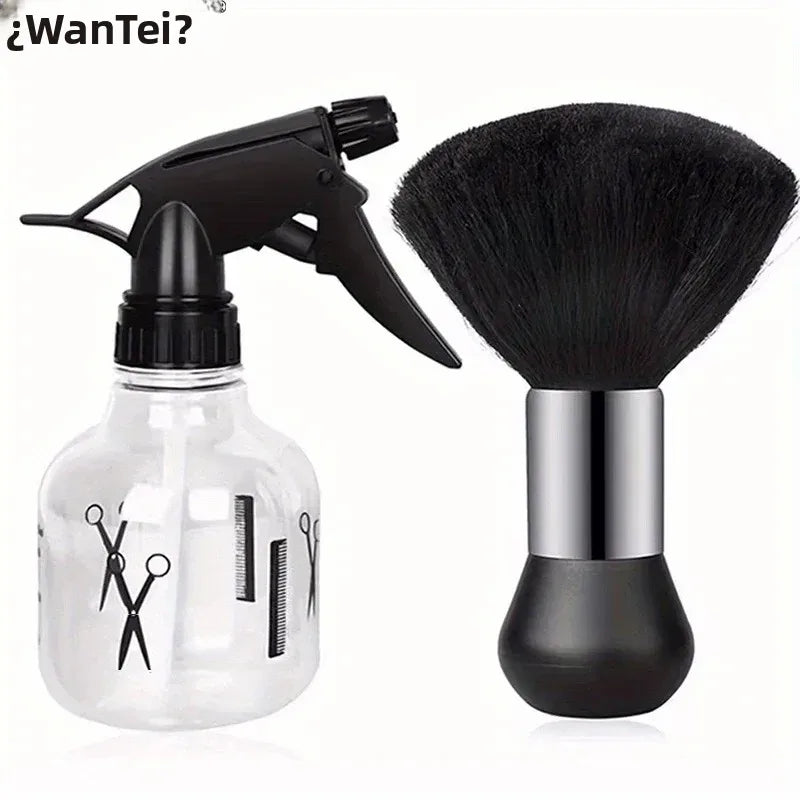 WANMEI-Juego de rociador de agua para peluquero, peluquero, plumero para el cuello, cepillo de limpieza, herramienta de Peinado profesional