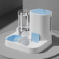 Dispensador y comedero automático de agua para gatos con relleno por gravedad, diseño de una sola pieza de gran capacidad a prueba de derrames, 1 paquete