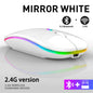 Bluetooth Wireless Mouse for Computer PC Laptop Ipad Tablet with RGB Backlight Mice Ergonomic Rechargeable USB Mouse Gamer