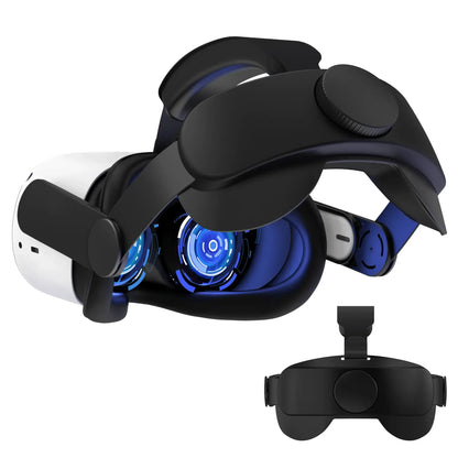 Correa de confort ajustable para Meta Quest 2 de Nexorretail, soporte ergonómico para mayor comodidad en realidad virtual.