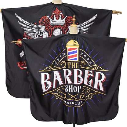 Peluquería negro corte de pelo de tela delantal de peluquería capa de corte de pelo vestido de peluquería abrigo accesorio de salón de barbería