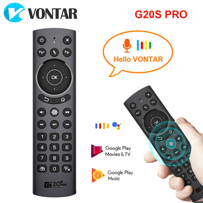 Control remoto por voz VONTAR G20S Pro de Nexorretail, mouse inalámbrico con giroscopio y funciones de air mouse.