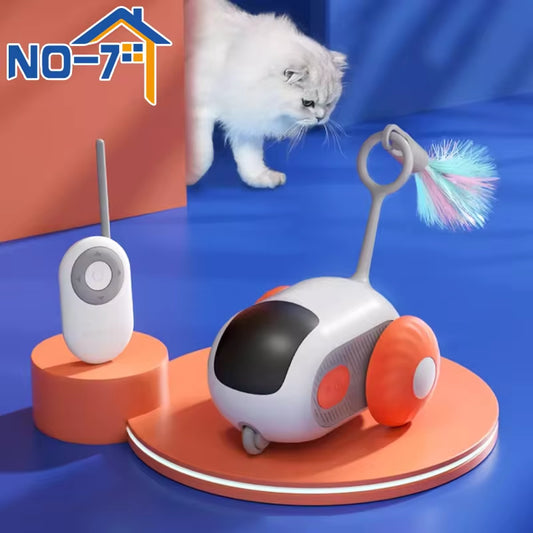Pelota interactiva automática para gatos, juguete inteligente de Nexorretail, con movimiento y diseño divertido para mascotas.
