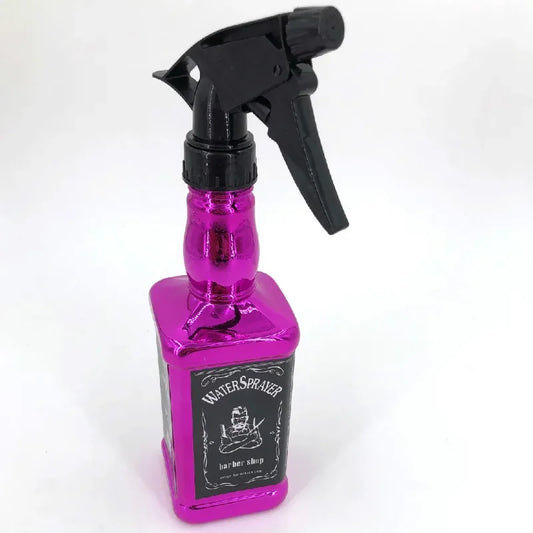 Botella pulverizadora de peluquería de 500ML/650ML, herramientas para el cabello de peluquero, rociador de agua, regadera con cabezal de aceite de whisky Retro