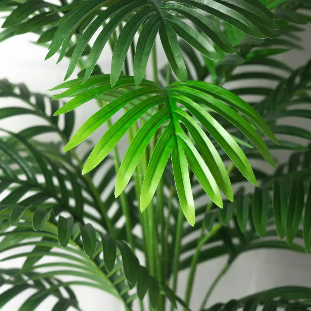 Palmera Artificial grande de 90-120cm, plantas falsas tropicales, hojas de palma de plástico verde, rama de árbol Monstera grande para decoración del jardín del hogar