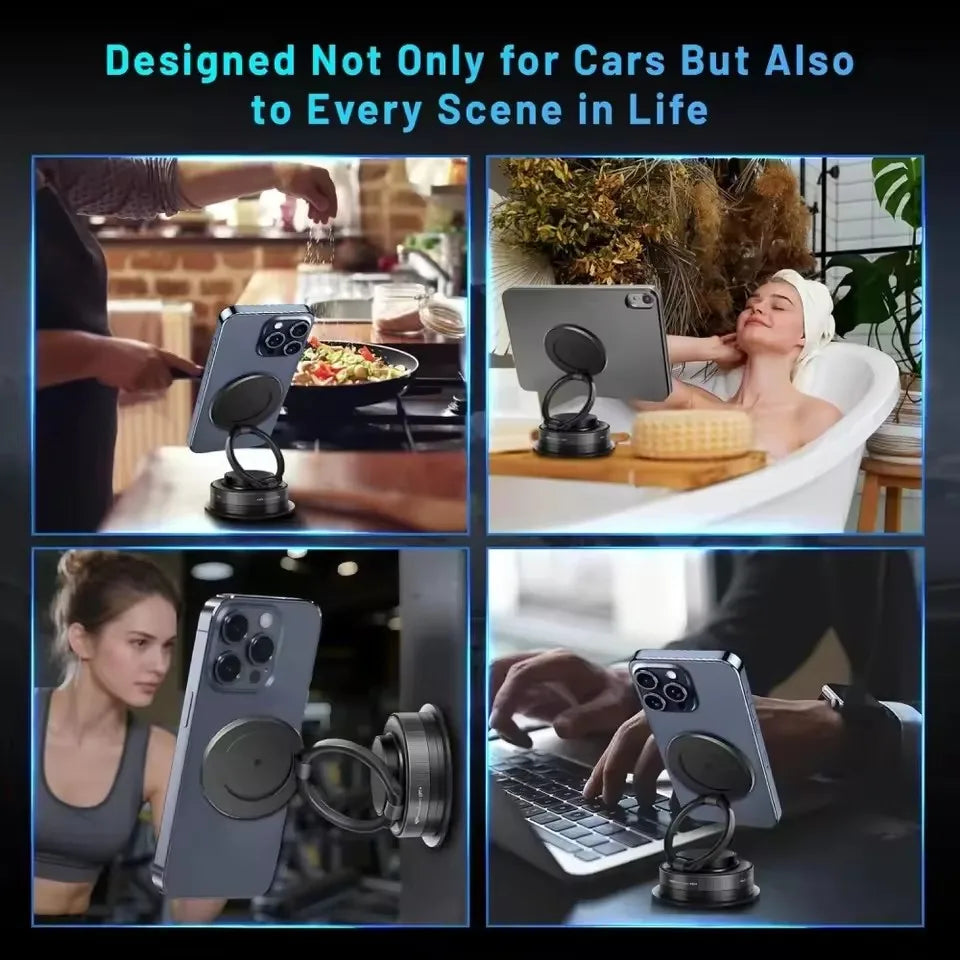 Nuevo Soporte Magnético para Teléfono con Ventosa para Coche 2026 - Soporte para Teléfono con Ventosa para MagSafe, 360 °   Soporte Magnético Giratorio Portátil y Resistente