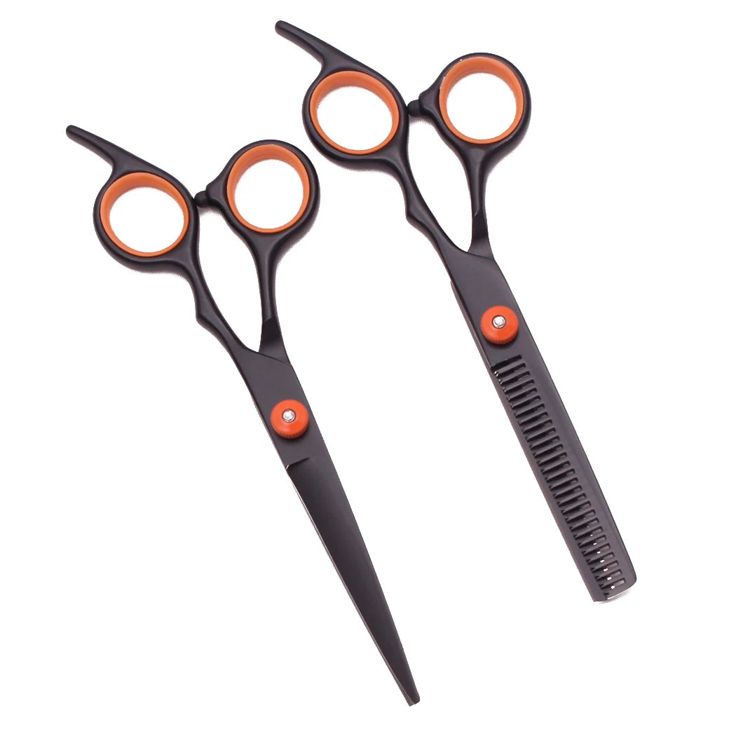 Tijeras de Peluquería Japonesas de Acero Inoxidable, Tijeras de Corte de Pelo Moradas, Set de Tijeras de Entresacar para Barbería con Peine C1001