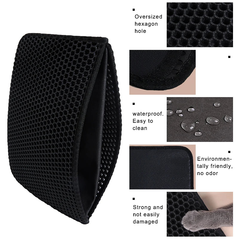 Envío gratis Camilla impermeable para gato doméstico,  gatos accesorios cama de doble capa, trampera de mascota de EVA, tapete con caja, productos de almohadilla para gatos, accesorios para felinos