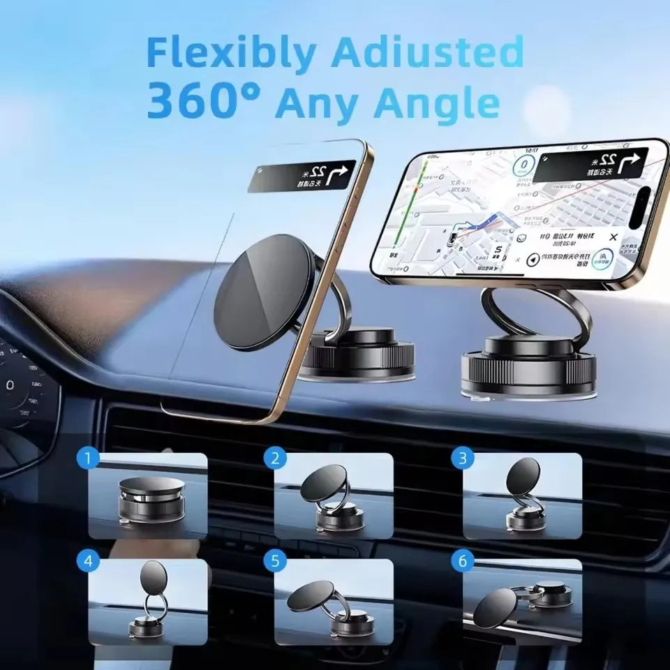 Nuevo Soporte Magnético para Teléfono con Ventosa para Coche 2026 - Soporte para Teléfono con Ventosa para MagSafe, 360 °   Soporte Magnético Giratorio Portátil y Resistente