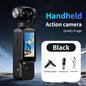 Cámara de acción Lenovo HD 4K 180° de Nexorretail, mini cámara portátil para vlogs, con lente gran angular y diseño compacto.