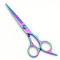 Tijeras de Peluquería Japonesas de Acero Inoxidable, Tijeras de Corte de Pelo Moradas, Set de Tijeras de Entresacar para Barbería con Peine C1001