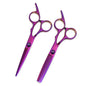 Tijeras de Peluquería Japonesas de Acero Inoxidable, Tijeras de Corte de Pelo Moradas, Set de Tijeras de Entresacar para Barbería con Peine C1001