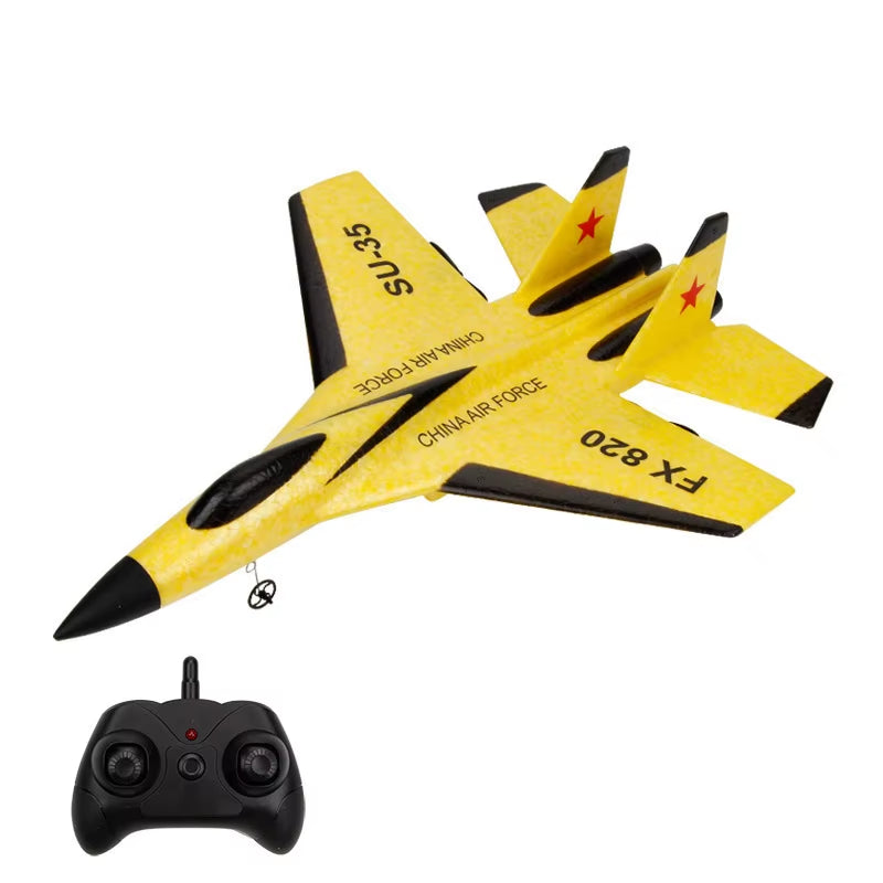 Dron de ala fija SU35 para niños, planeador de 2,4G, Avión de espuma para lanzar a mano, Control remoto eléctrico, Avión RC al aire libre, juguetes para niños F22