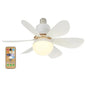 Ventilador de techo LED de 40W con luz E27 y control remoto para atenuación, adecuado para sala de estar, estudio, uso doméstico, 85-265V