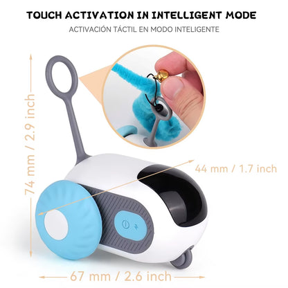Coche de juguete inteligente para gatos con pelota interactiva automática de Nexorretail, diseñado para entretener a los felinos.