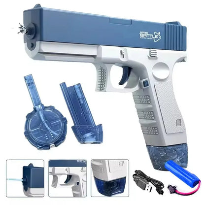 Pistolas de agua eléctricas para adultos, potentes chorros, succión automática de agua, juguete de playa al aire libre de verano para niños, regalo para niños