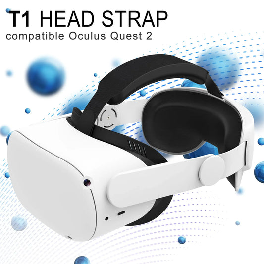 Correa de confort para Meta Quest 2 de Nexorretail, soporte ergonómico ajustable para mayor comodidad en realidad virtual.