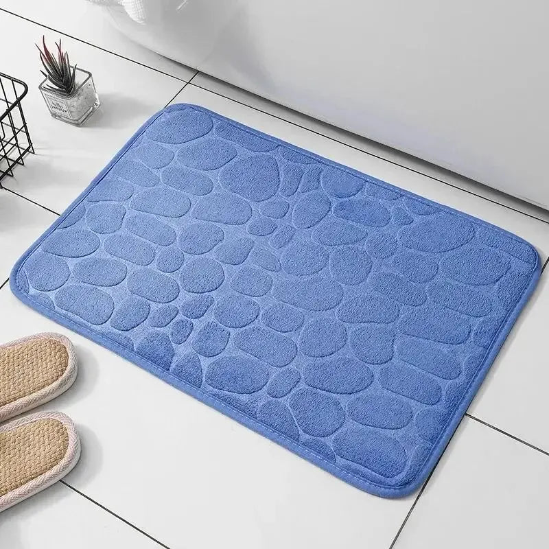Alfombra de fibra en relieve, alfombra antideslizante para baño y sala de estar, alfombra de suelo de guijarro, artículos para el hogar, 1 ud.