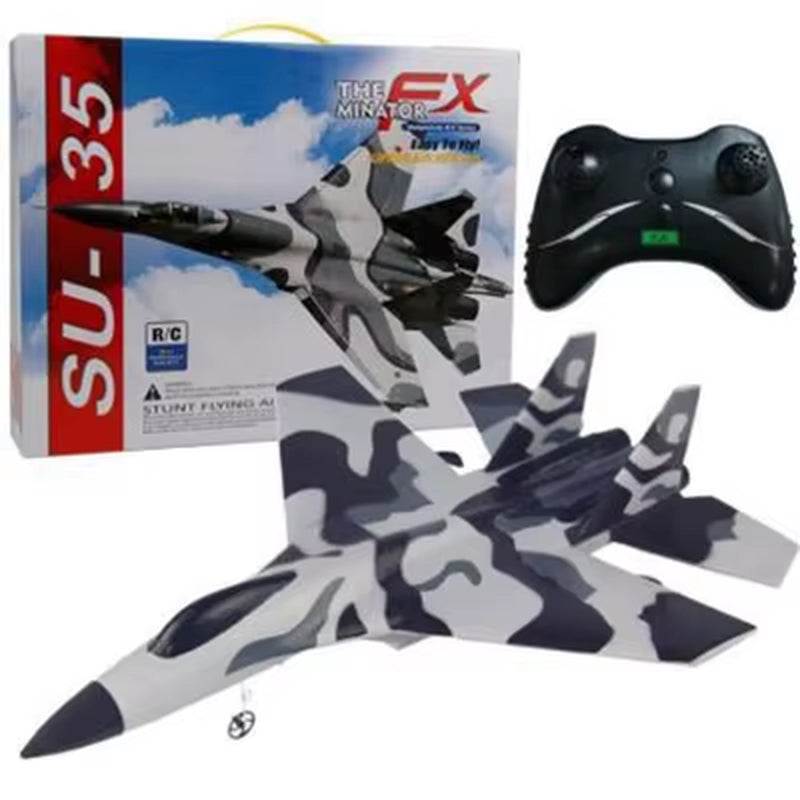 Dron de ala fija SU35 para niños, planeador de 2,4G, Avión de espuma para lanzar a mano, Control remoto eléctrico, Avión RC al aire libre, juguetes para niños F22