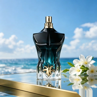 Perfume Jean Paul Gaultier Le Beau Le Parfum para hombre, frasco de 125ml, colonia elegante y moderna en una botella distintiva