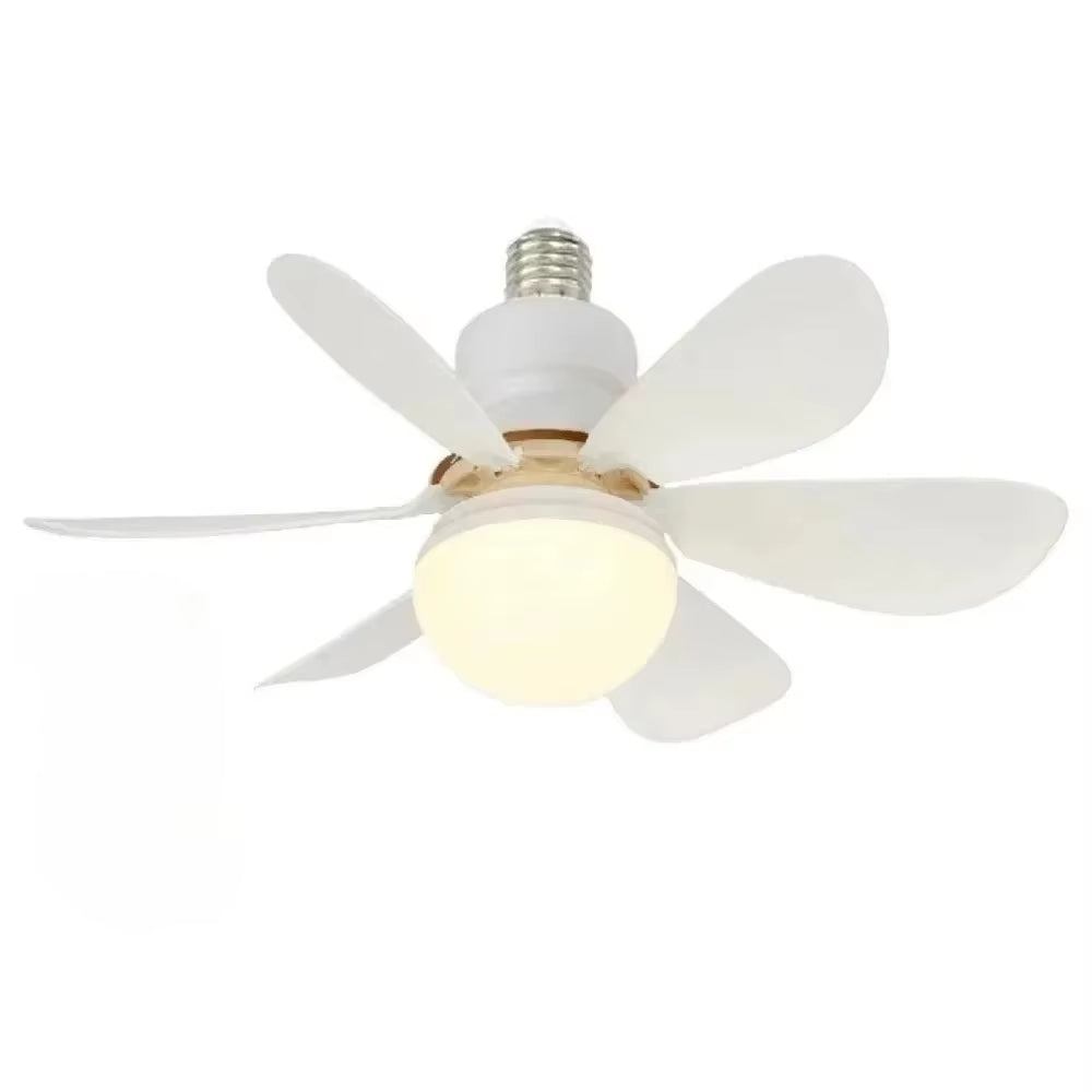 Ventilador de techo de 30W con luz E27 y función de atenuación LED con control remoto, adecuado para sala de estar, estudio y uso doméstico, 85-265V