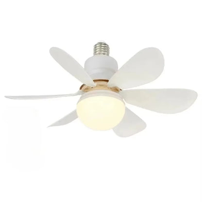 Ventilador de techo de 30W con luz E27 y función de atenuación LED con control remoto, adecuado para sala de estar, estudio y uso doméstico, 85-265V