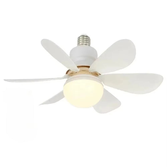 Ventilador de techo de 30W con luz E27 y función de atenuación LED con control remoto, adecuado para sala de estar, estudio y uso doméstico, 85-265V
