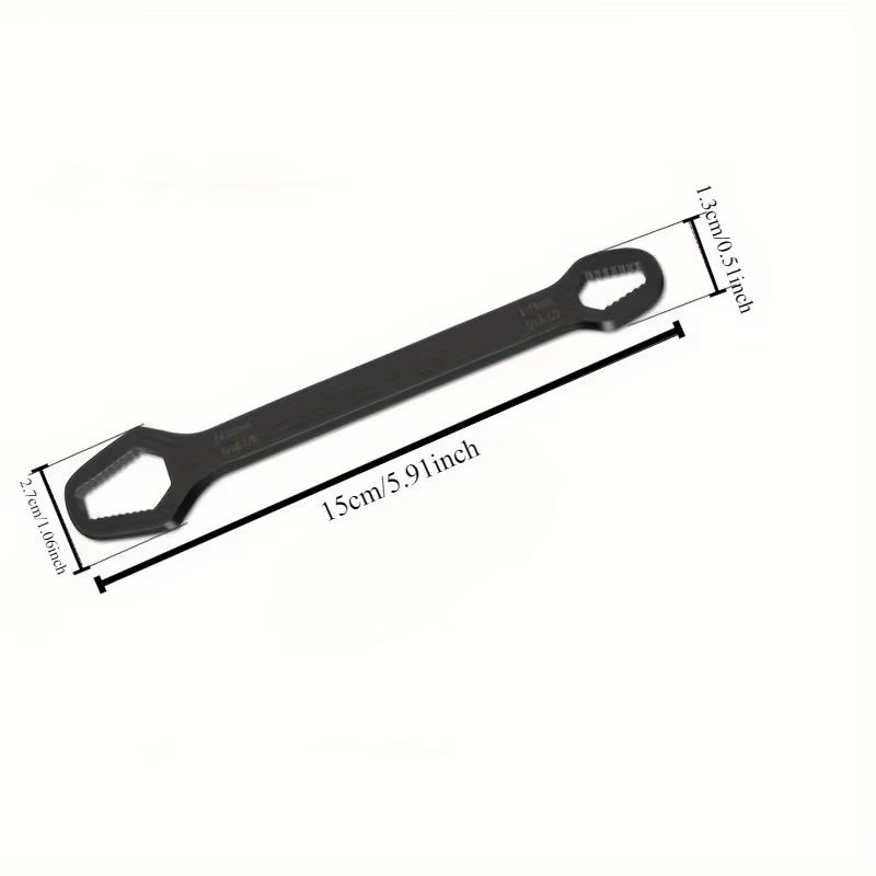 Llave Universal de doble punta, llave de reparación de tuercas de tornillo autoajustable de 3-17mm, llave de trinquete de doble cabeza, ajustable, 1 ud.