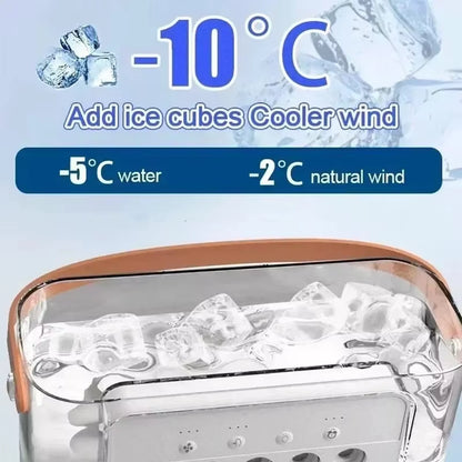 Ventilador 3 en 1 Nexorretail con aire acondicionado, humidificador, luz LED nocturna y ajuste de aire para oficina y hogar.