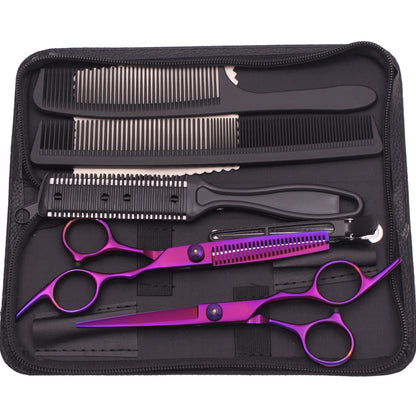 Kit de tijeras de peluquería profesional Nexorretail con 6.0 pulgadas, hechas de acero japonés para cortes precisos.