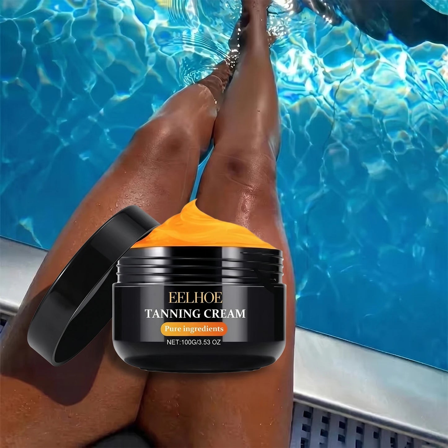 Crema autobronceadora Nexorretail para rostro y cuerpo con brillo natural, loción bronceadora fácil de aplicar y de tono uniforme.