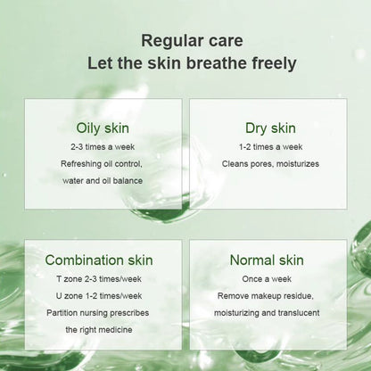 Mascarilla limpiadora sólida de té verde, crema para el tratamiento de imperfecciones de acné, eliminación de espinillas, fórmula vegetal Natural, solución suave para el cuidado de la piel