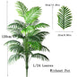 Palmera Artificial grande de 90-120cm, plantas falsas tropicales, hojas de palma de plástico verde, rama de árbol Monstera grande para decoración del jardín del hogar