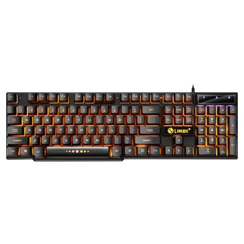 Juego de ratón y teclado para juegos por cable USB, PC, arcoíris, colorido, retroiluminado con LED, Kit de combinación de teclado y ratón para juegos, hogar y oficina