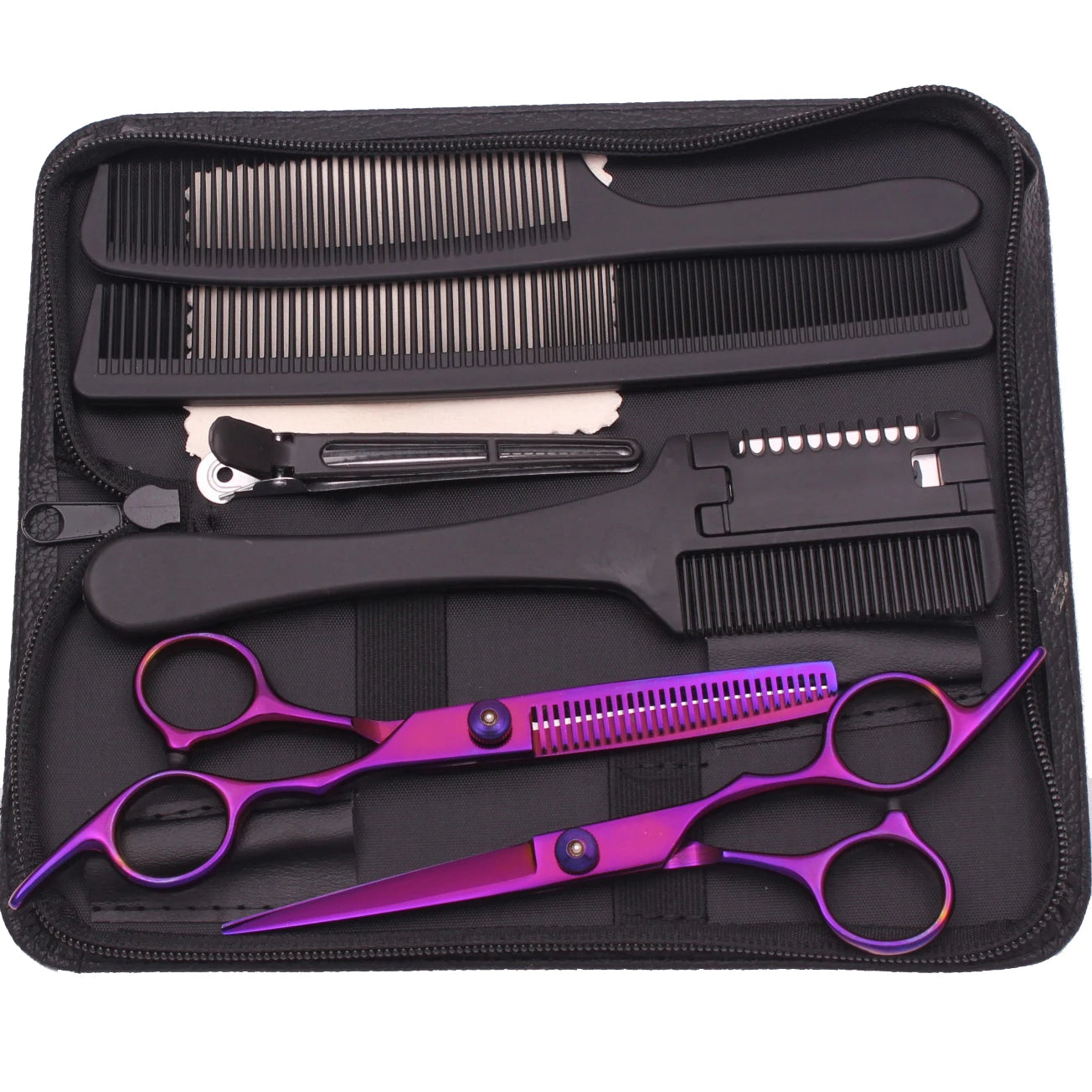 Tijeras de peluquería profesionales Nexorretail de acero japonés, set de 6.0 pulgadas con mango ergonómico y acabado brillante.