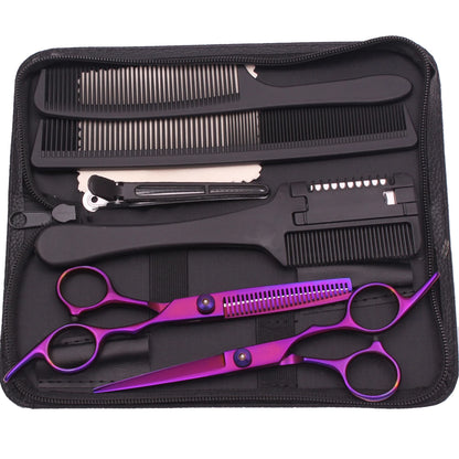 Tijeras de peluquería profesionales Nexorretail de acero japonés, set de 6.0 pulgadas con mango ergonómico y acabado brillante.