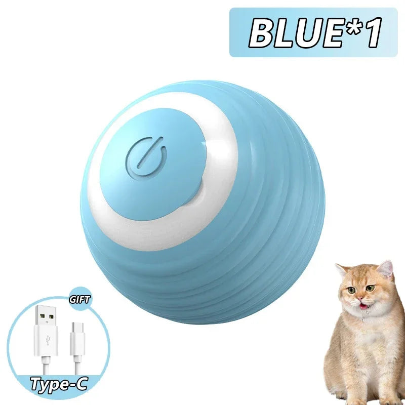 Bola giratoria para gatos, juguetes eléctricos interactivos con carga USB, juguete para gatos y perros, accesorios para mascotas, suministros para el hogar