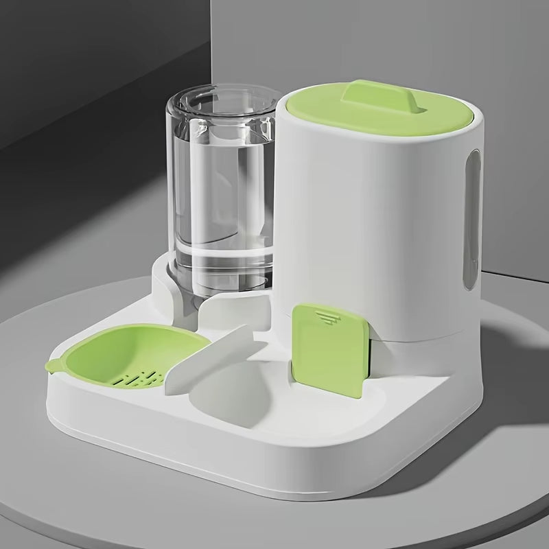 Dispensador y comedero automático de agua para gatos con relleno por gravedad, diseño de una sola pieza de gran capacidad a prueba de derrames, 1 paquete