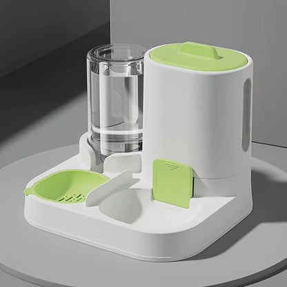 Dispensador y comedero automático de agua para gatos con relleno por gravedad, diseño de una sola pieza de gran capacidad a prueba de derrames, 1 paquete