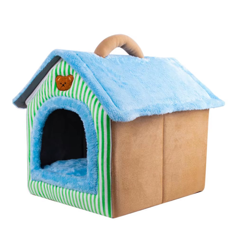 Casa plegable para mascotas, casa lavable extraíble para gatos, cueva para cachorros, sofá, cama para mascotas, casa para perros extra pequeños y gatos pequeños y medianos