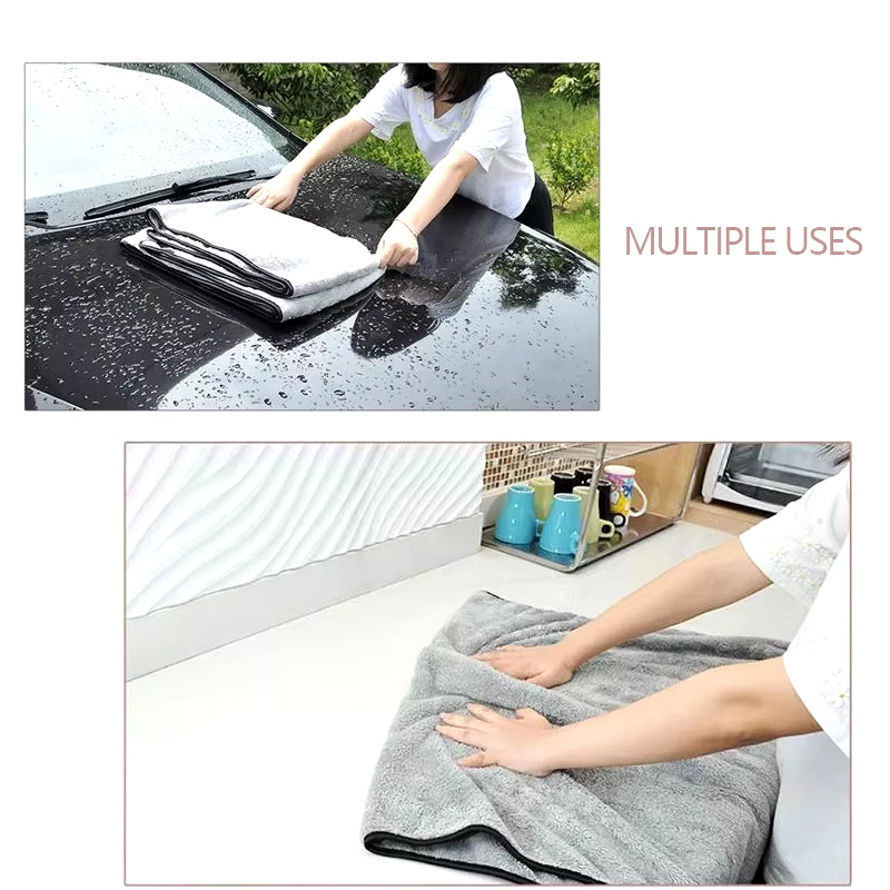 Toalla de microfibra para lavado de coches, paño de limpieza de microfibra de primera calidad, superabsorbente, accesorios de secado de una sola vez, 100x40cm